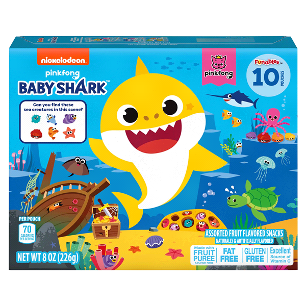 Funables Nickelodeon Baby Shark Fruit Flavored Snacks 8 oz Shipt