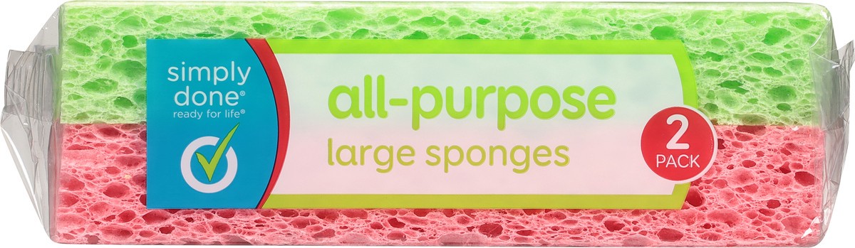 slide 8 of 13, Simply Done All Purpose Large Sponges, 2 ct