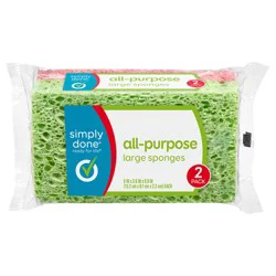 Simply Done Large All-Purpose Sponges - 2 ea