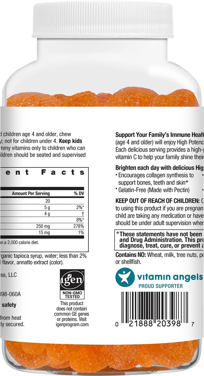 slide 5 of 7, Rainbow Light High Potency Citrus Falvored Vitamin C 60 Gummies, 60 ct