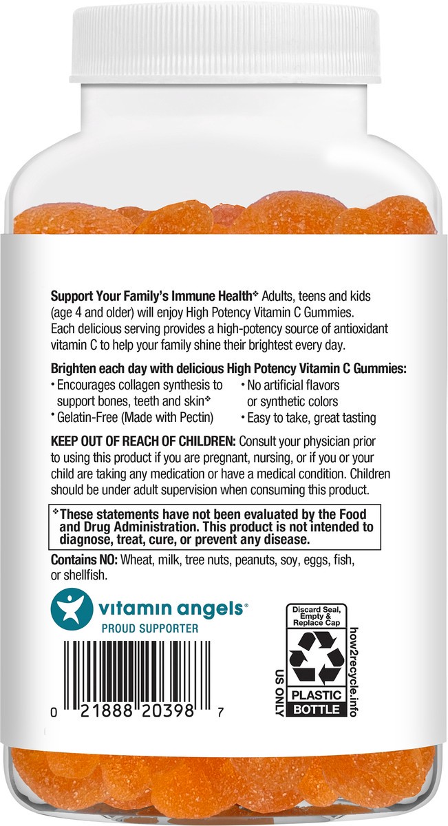 slide 7 of 7, Rainbow Light High Potency Citrus Falvored Vitamin C 60 Gummies, 60 ct
