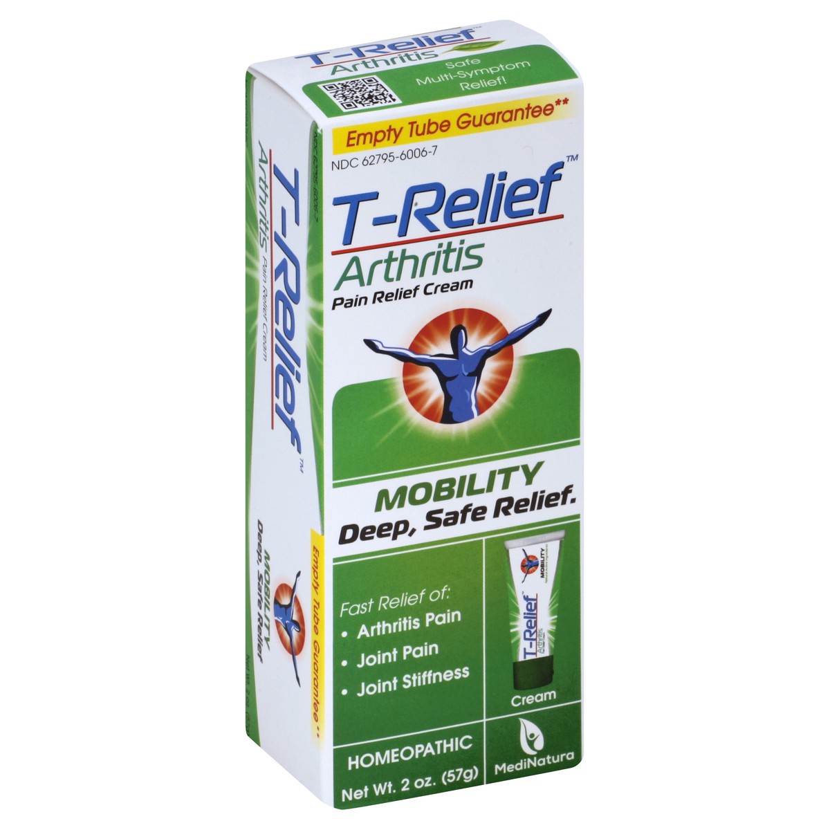 slide 2 of 5, T-Relief Pain Relief Cream 2 oz, 1 ct