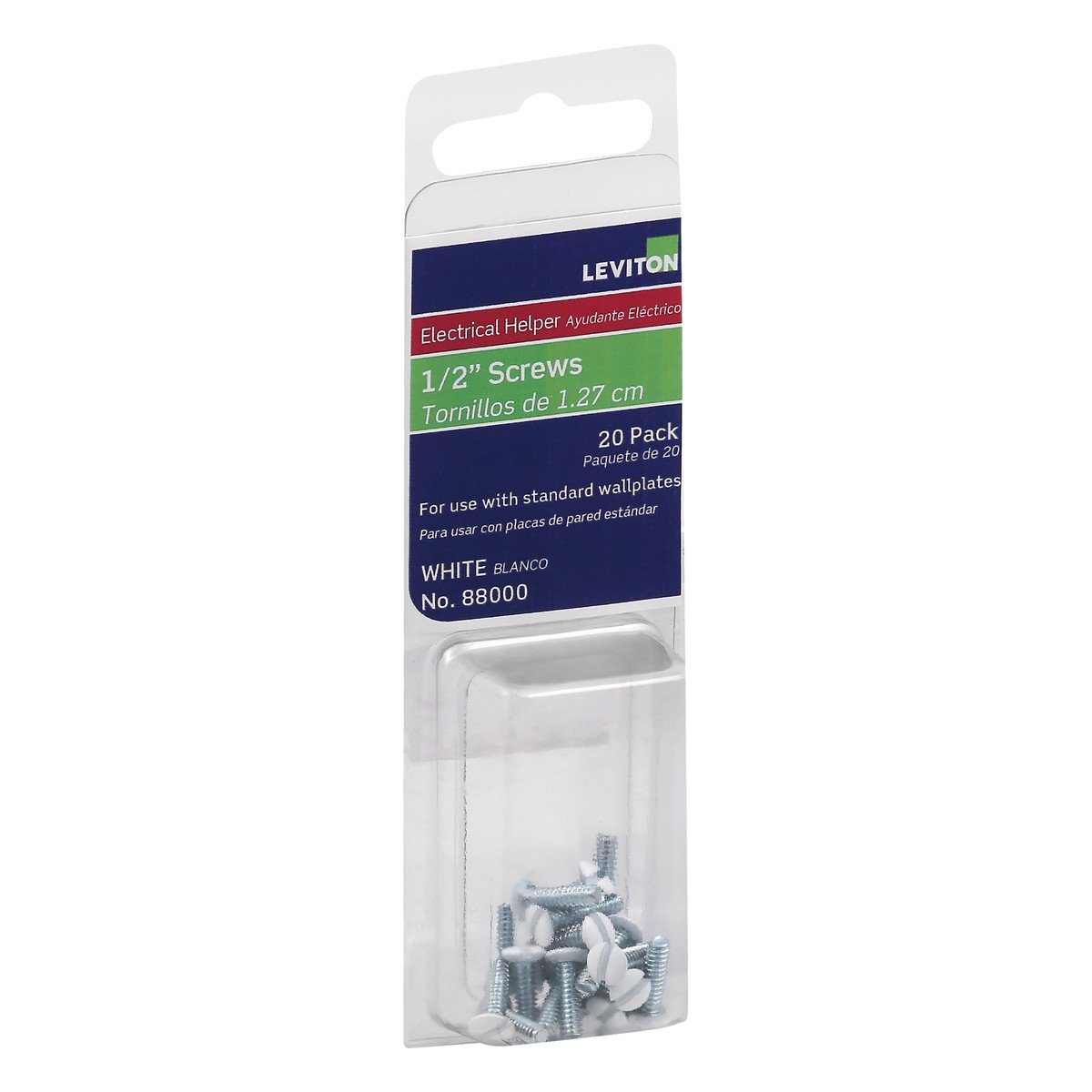 slide 4 of 11, Leviton White 1/2 Inch Screws 20 ea, 20 ct