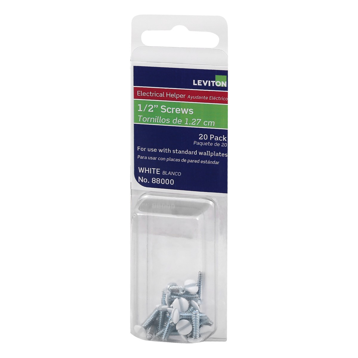 slide 9 of 11, Leviton White 1/2 Inch Screws 20 ea, 20 ct