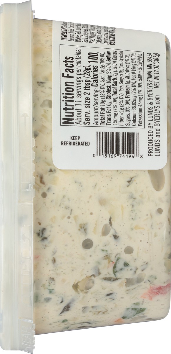 slide 11 of 13, L&B Earthy & Nutty Fresh Artichoke Spinach Dip 12 oz, 12 oz