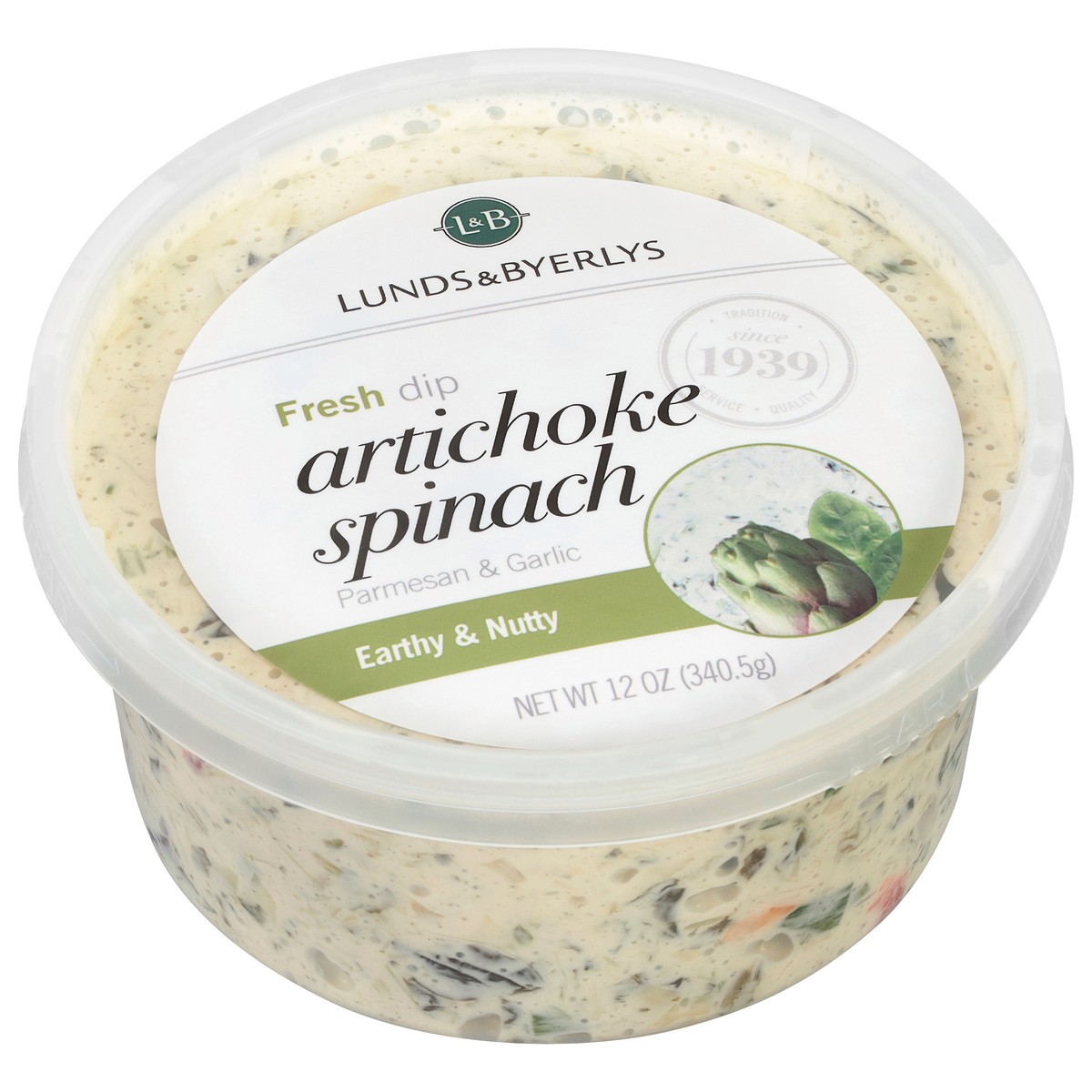 slide 6 of 13, L&B Earthy & Nutty Fresh Artichoke Spinach Dip 12 oz, 12 oz