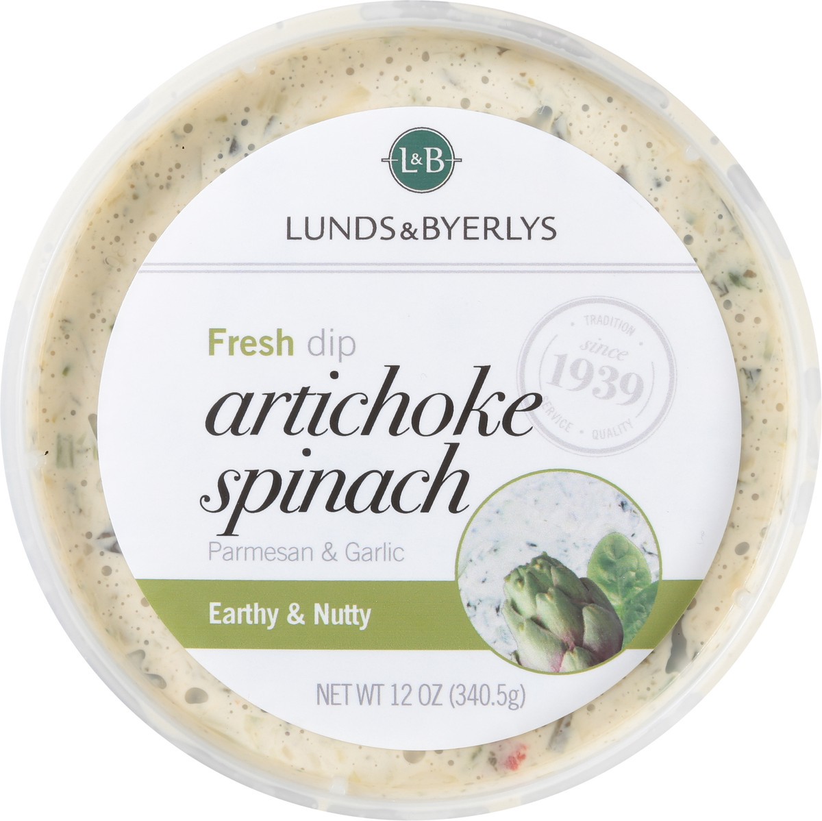 slide 13 of 13, L&B Earthy & Nutty Fresh Artichoke Spinach Dip 12 oz, 12 oz
