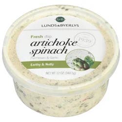 L&B Earthy & Nutty Fresh Artichoke Spinach Dip 12 oz