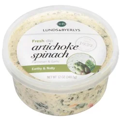 L&B Earthy & Nutty Fresh Artichoke Spinach Dip 12 oz