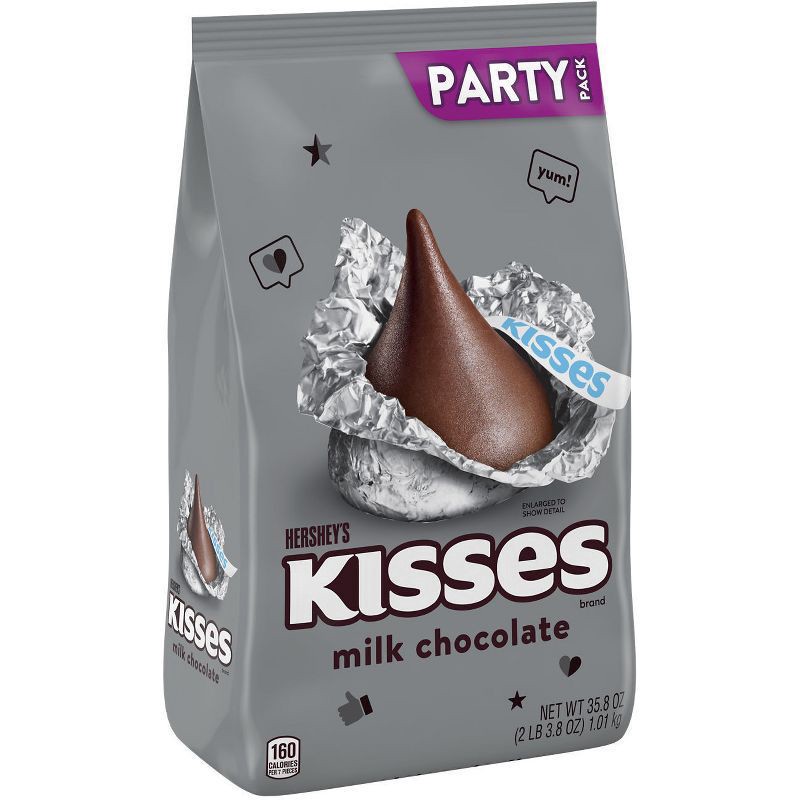 slide 1 of 5, Hershey's KISSES Milk Chocolate Candy Party Pack, 35.8 oz, 35.8 oz