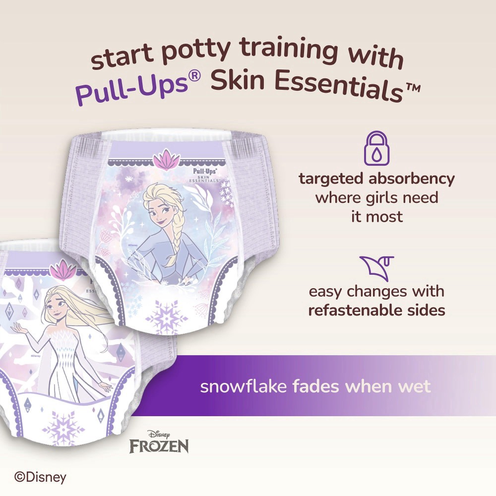 slide 4 of 6, Pull Ups Girls' Skin Essentials Training Pants 4T-5T (38-50 Lbs), 14 ct
