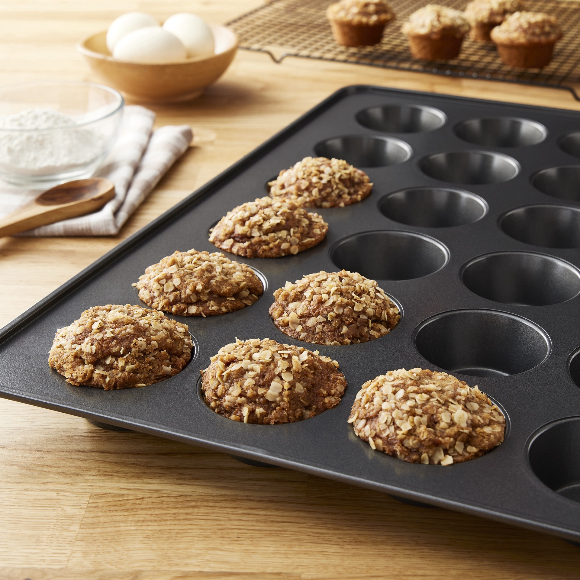 slide 5 of 6, Non-Stick 24-Cavity Muffin Pan By Celebrate It, 21.5 in x 15.1 in x 1.1 in