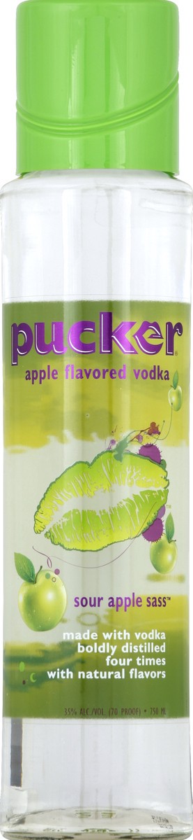 slide 2 of 2, Pucker Sour Apple Sass Flavored Vodka, 750 ml