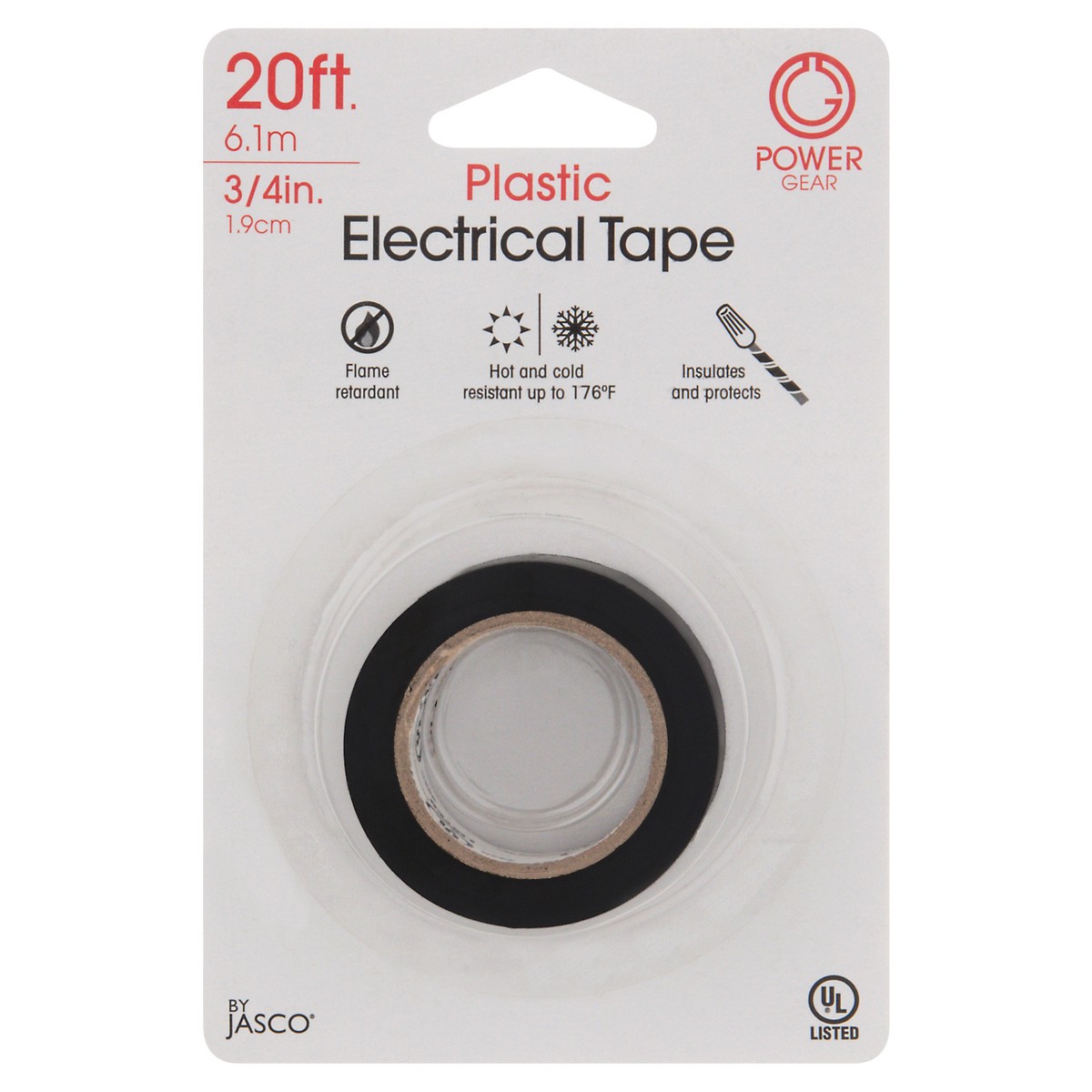 slide 1 of 9, Power Gear 20 Feet Plastic Electrical Tape 1 ea, 1 ct