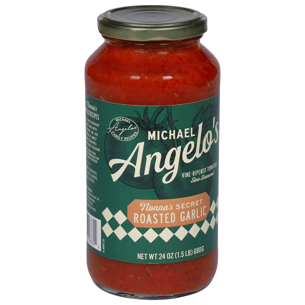 slide 2 of 14, Michael Angelo's Slow Simmered Vine-Ripened Tomatoes Roasted Garlic Sauce 24 oz, 24 oz