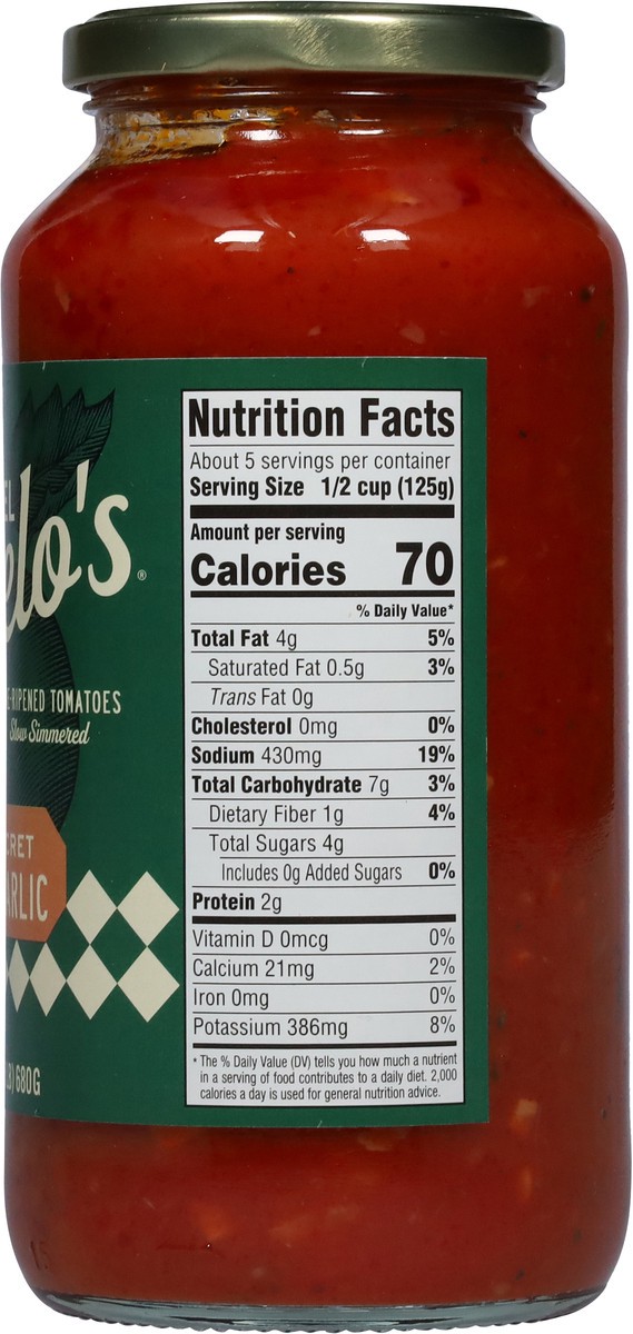 slide 7 of 14, Michael Angelo's Slow Simmered Vine-Ripened Tomatoes Roasted Garlic Sauce 24 oz, 24 oz