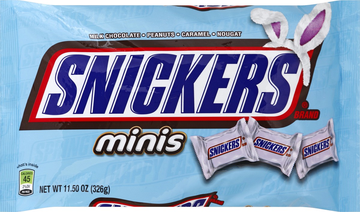 slide 4 of 6, SNICKERS Easter Minis Size Chocolate Candy Bars 11.5-Ounce Bag, 11.5 oz