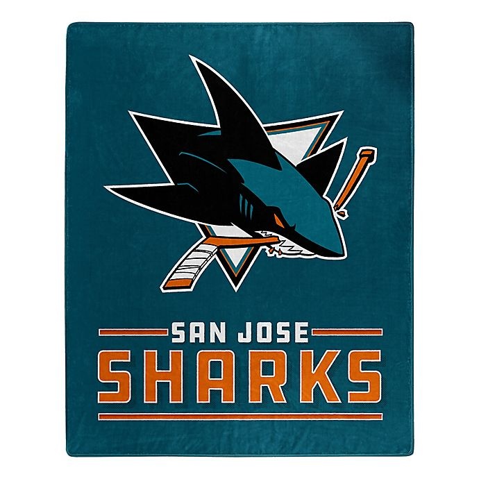 slide 1 of 1, NHL San Jose Sharks Super-Plush Raschel Throw Blanket, 1 ct