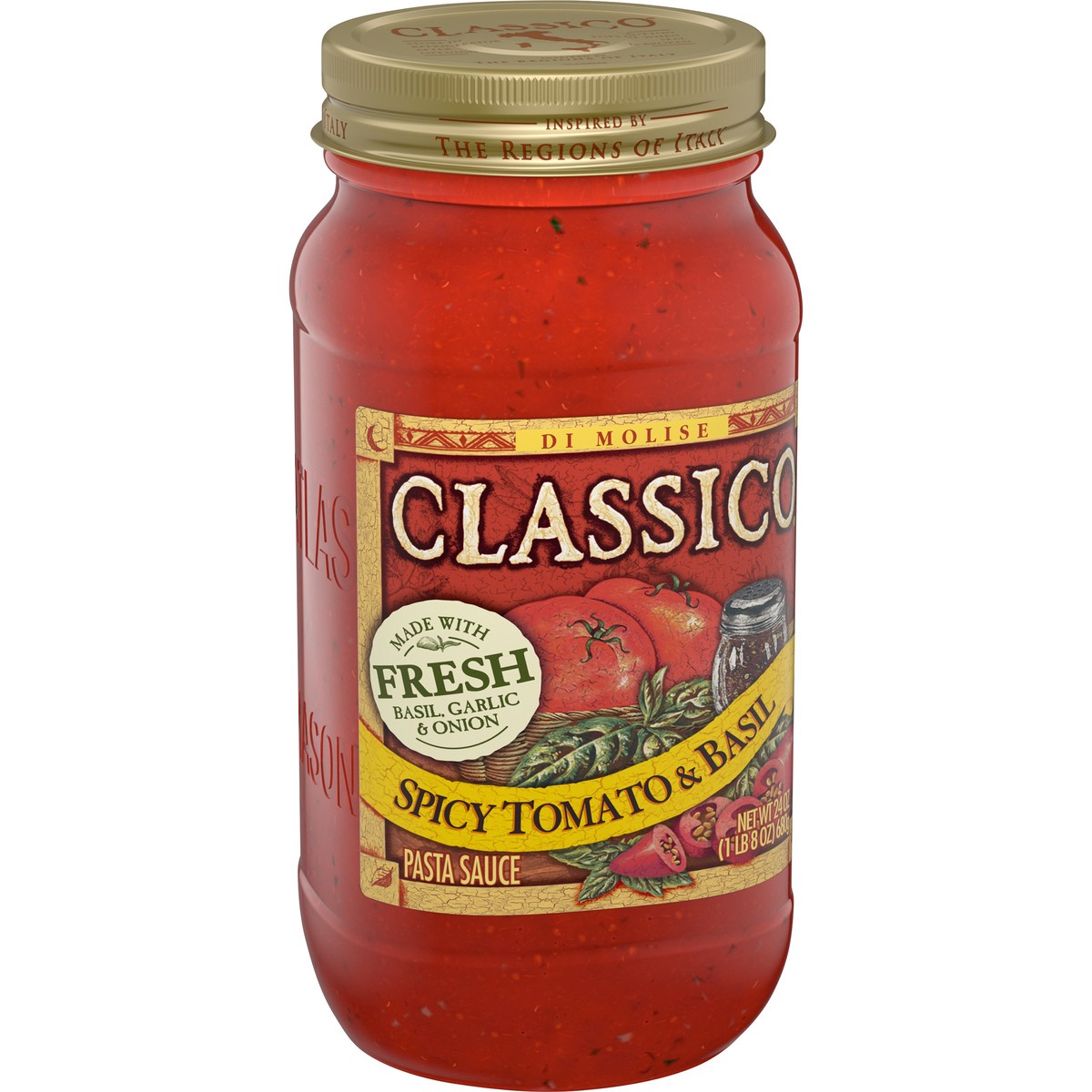 slide 7 of 9, Classico Spicy Tomato & Basil Pasta Sauce, 24 oz Jar, 24 oz