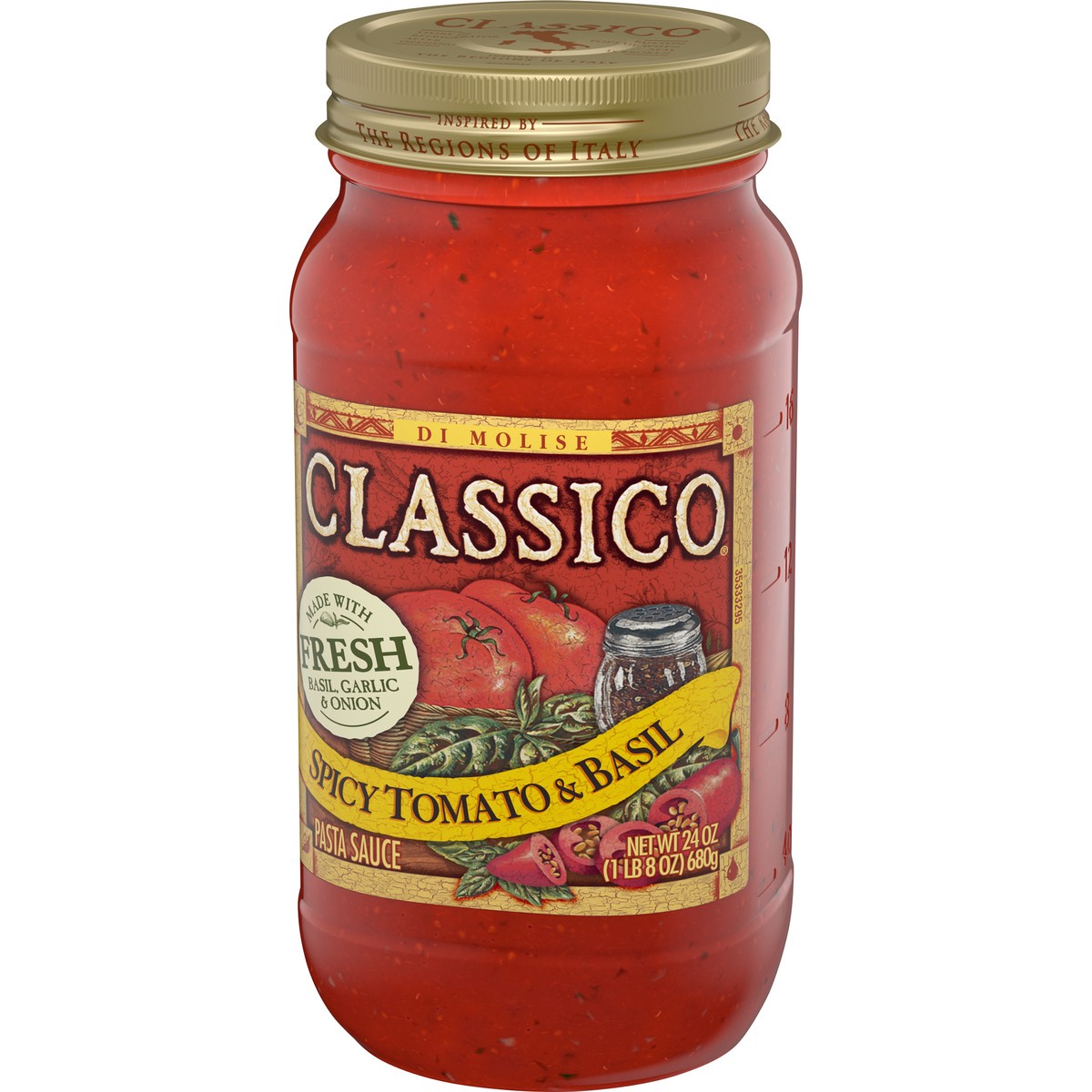 slide 5 of 9, Classico Spicy Tomato & Basil Pasta Sauce, 24 oz Jar, 24 oz