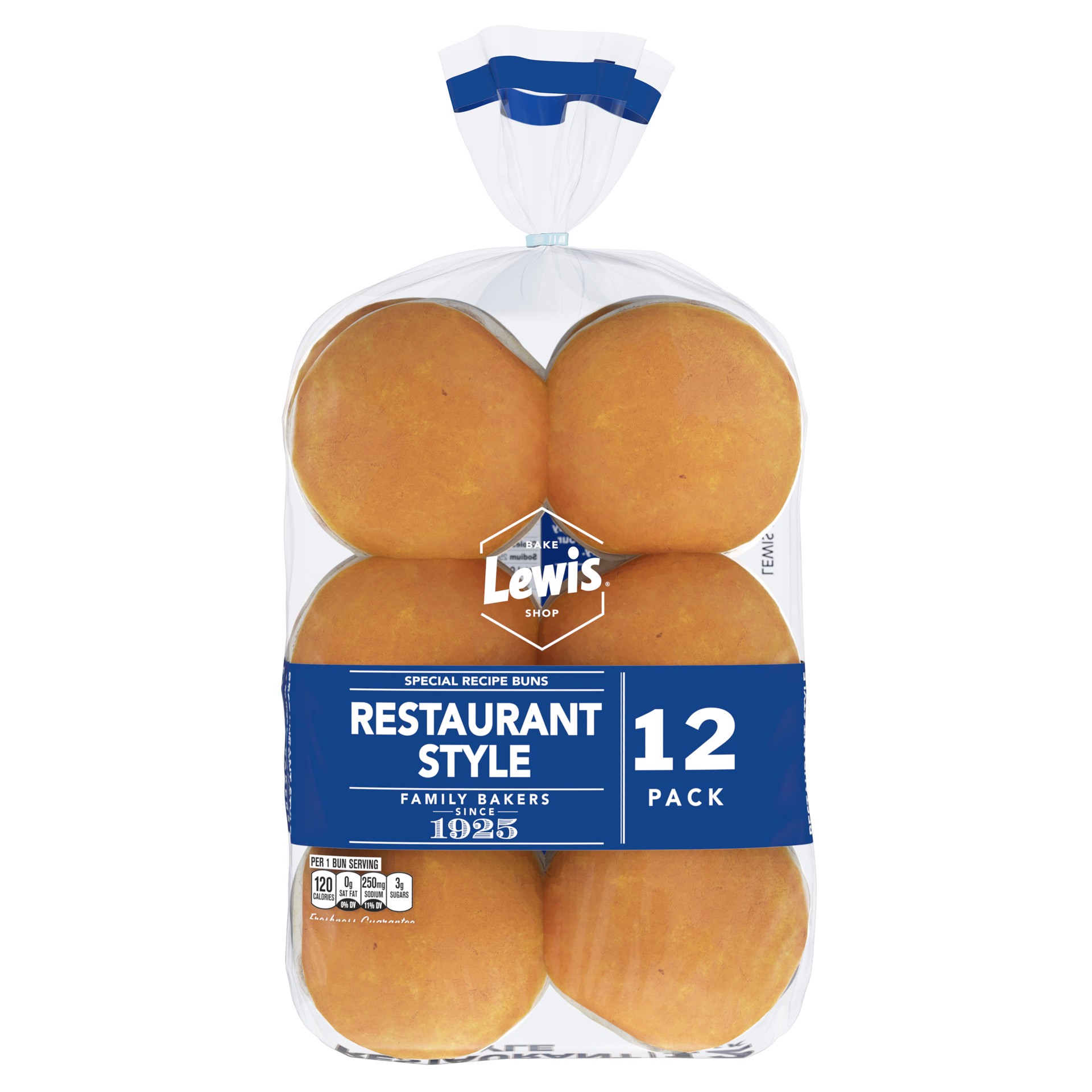 slide 2 of 5, Lewis Bakeries White Restaurant Style Buns, 21 oz, 12 Count, 21 oz