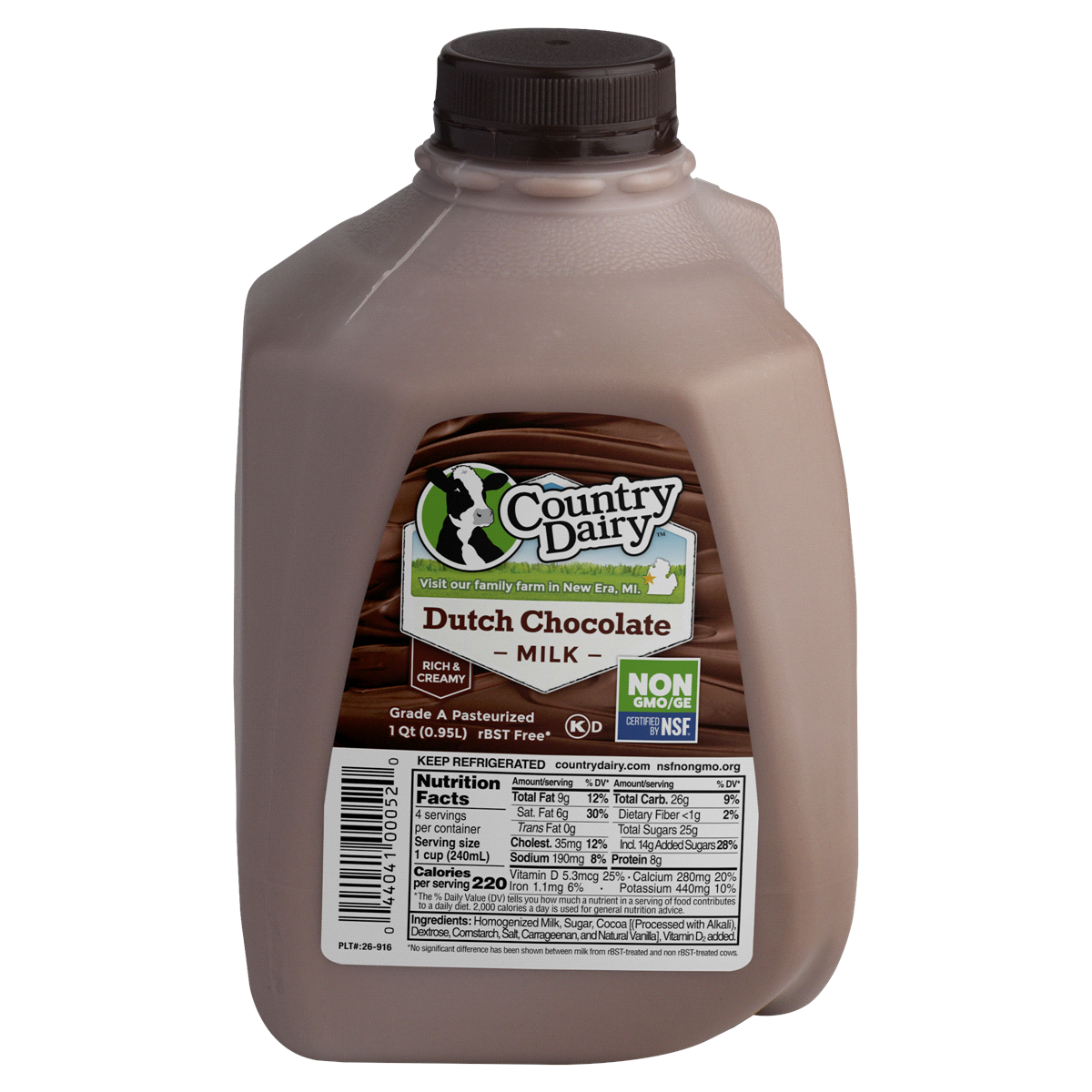 slide 1 of 5, Country Dairy Dutch Chocolate Milk, 1 qt