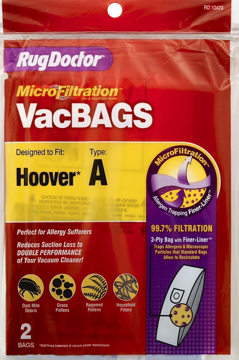 slide 2 of 2, Rug Doctor Hoover A Type Vacuum Bags, 2 ct