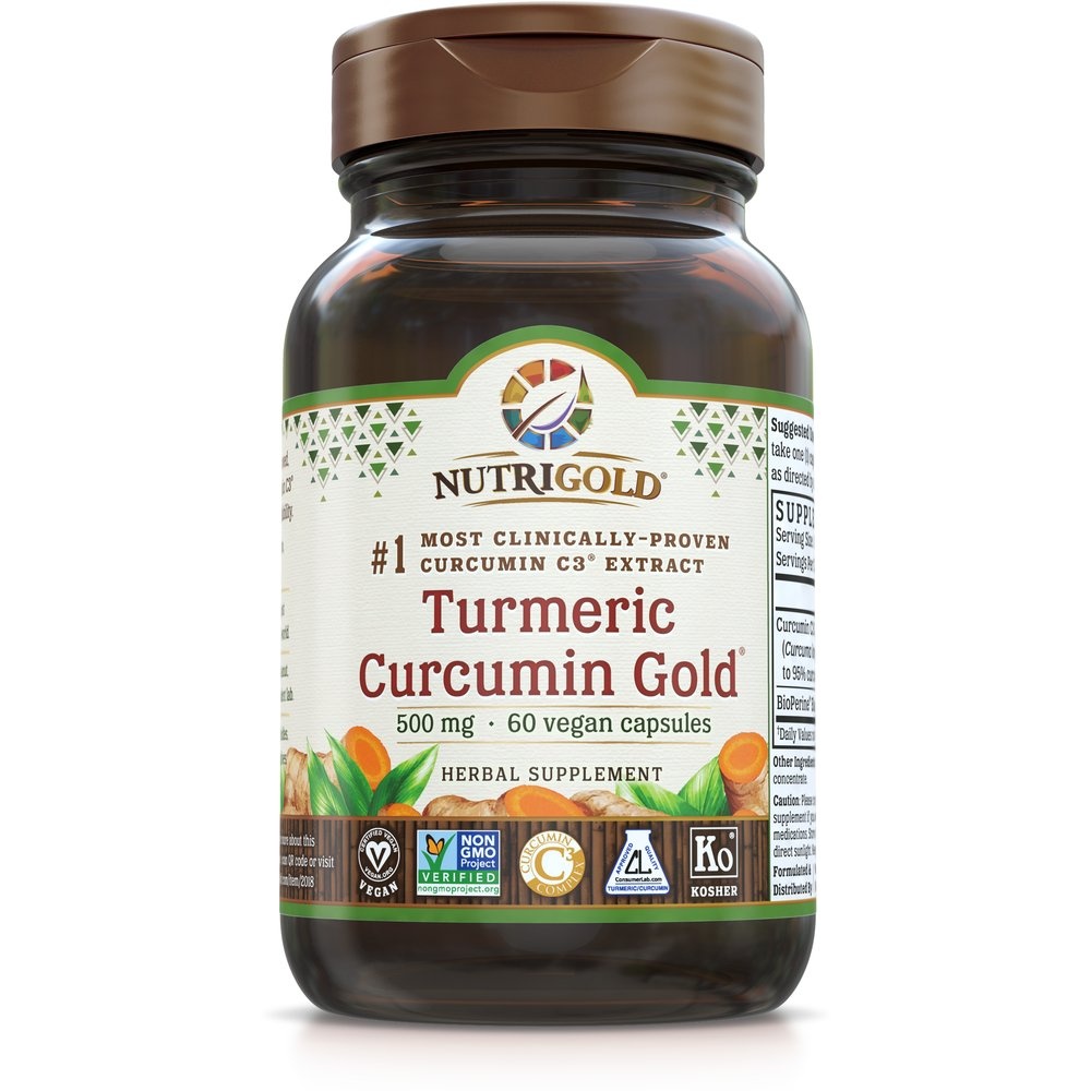 slide 1 of 1, NutriGold Turmeric Curcumin Gold, 60 ct