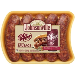 Johnsonville Uncooked Natural Casing Dr Pepper Bratwurst Pork Sausage Links 19 oz