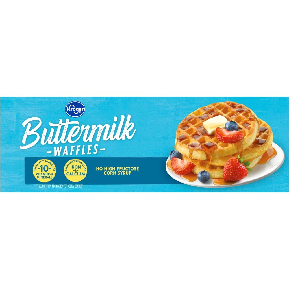 slide 3 of 5, Kroger Buttermilk Waffles, 10 ct; 1.23 oz