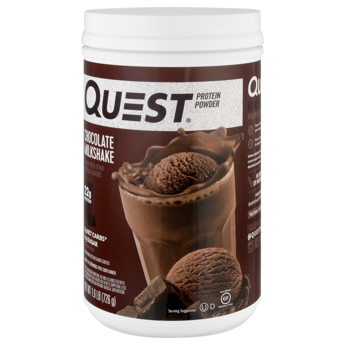 slide 3 of 9, Quest Protein Powder, 25.6 oz