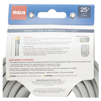 slide 3 of 5, RCA 25FT RG6 Digital Coaxial Cable, 1 ct