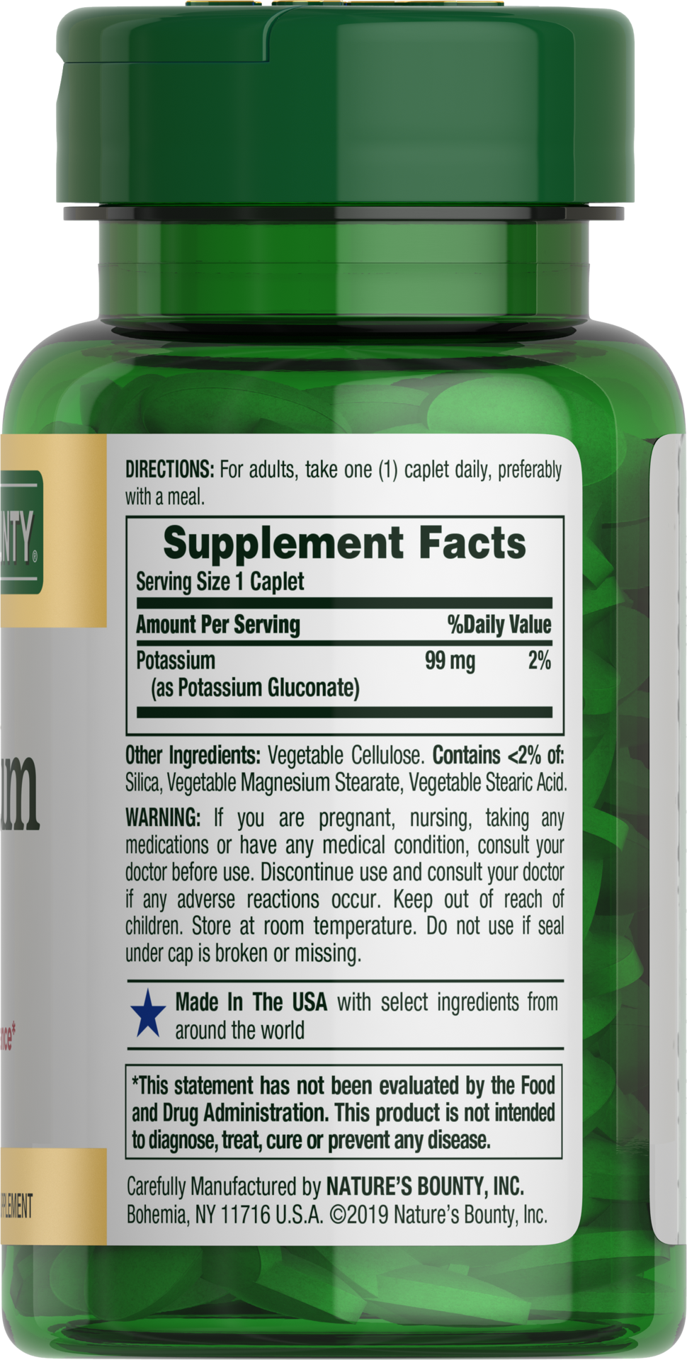 slide 4 of 5, Nature's Bounty 99 mg Potassium 100 Caplets, 100 ct