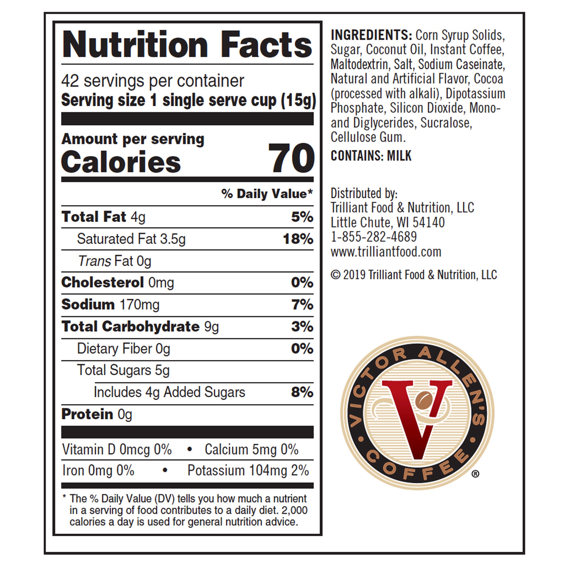 slide 3 of 5, Victor Allen's Coffee French Vanilla Flavored Cappuccino Mix, 42 Count, Single Serve K-Cup Pods for Keurig K-Cup Brewers, 42 ct