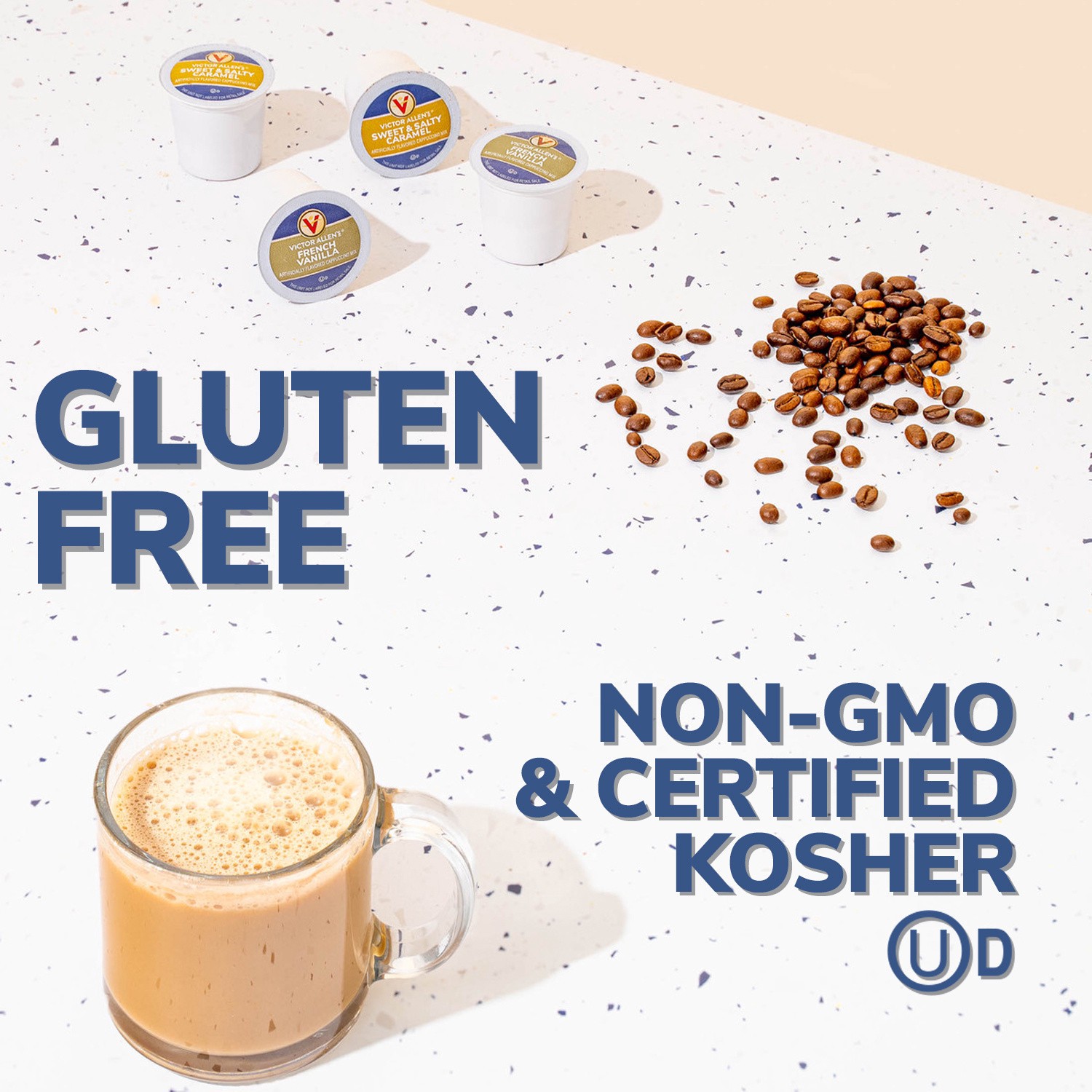 slide 4 of 5, Victor Allen's Coffee French Vanilla Flavored Cappuccino Mix, 42 Count, Single Serve K-Cup Pods for Keurig K-Cup Brewers, 42 ct