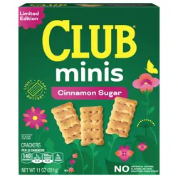 Club Minis Mini Crackers, Holiday Snacks, Snack Crackers, Cinnamon Sugar, 1 Box