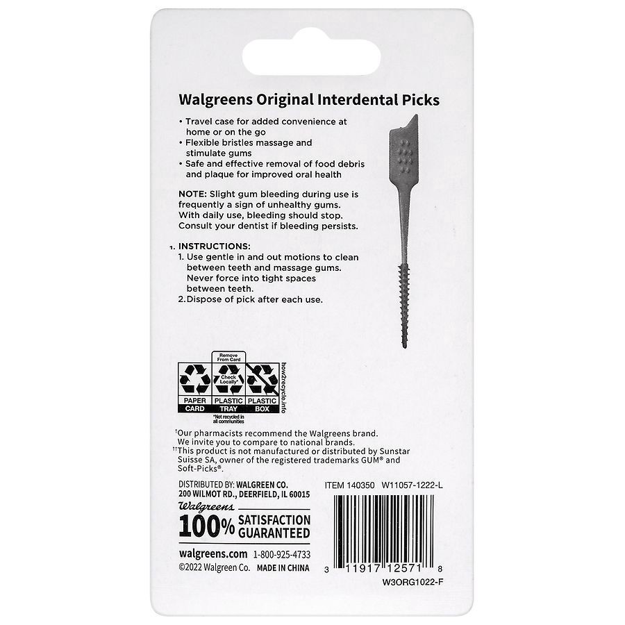 slide 4 of 4, Walgreens Original Interdental Pick, 100 ct