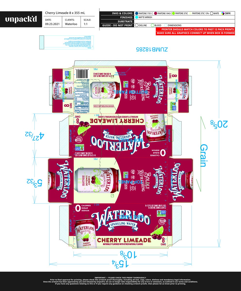 slide 5 of 6, Waterloo Sparkling Water Cherry Limeade Sparkling Water - 96 fl oz, 8 ct; 12 oz