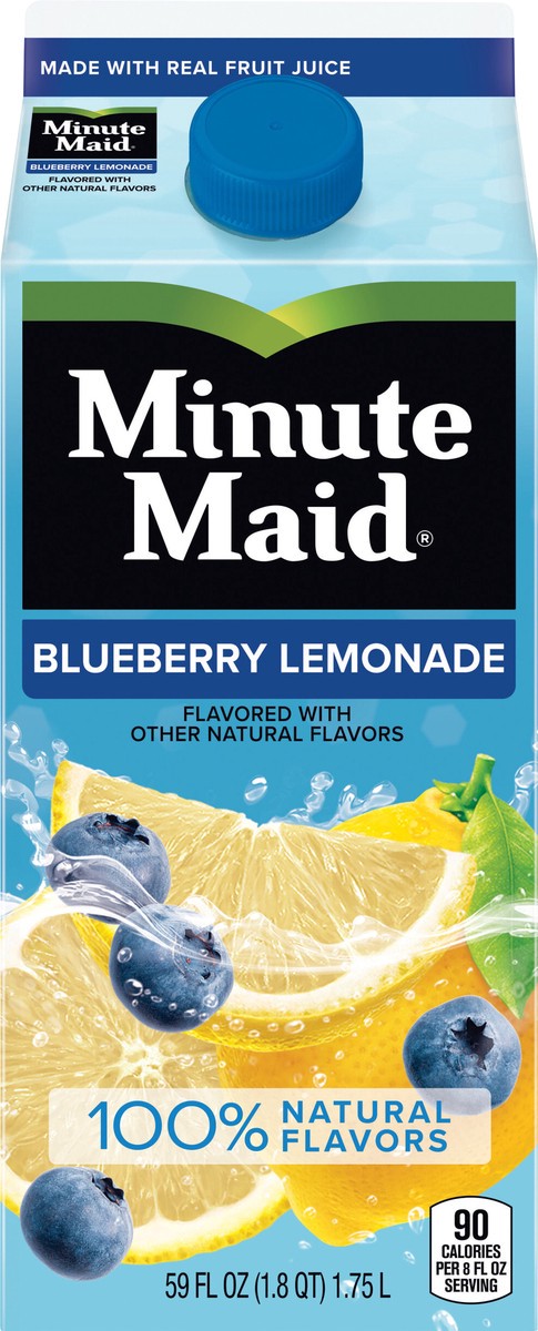 slide 2 of 7, Minute Maid Premium Blueberry Lemonade Carton- 59 fl oz, 59 fl oz