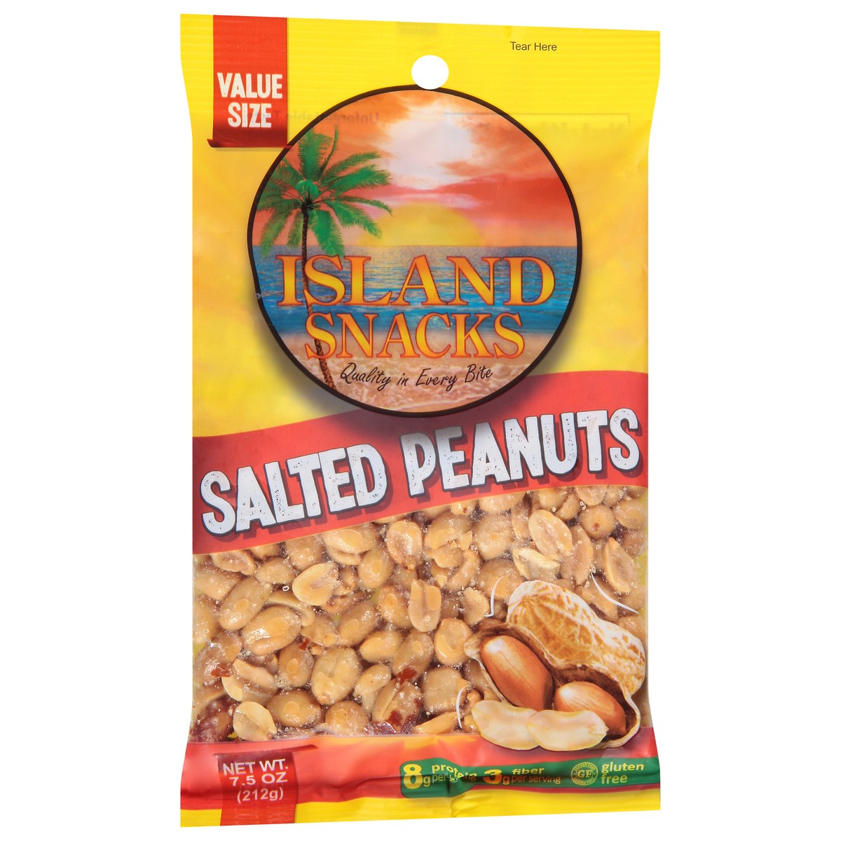 slide 2 of 13, Island Snacks Salted Peanut Value Size 7.5 oz, 7.5 oz