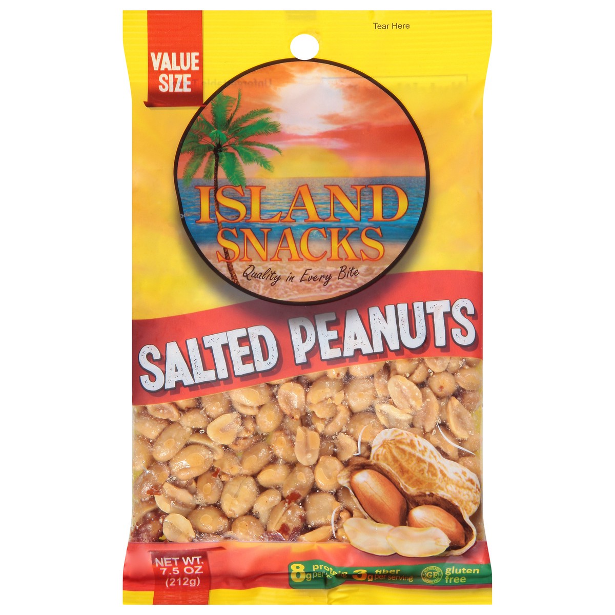 slide 5 of 13, Island Snacks Salted Peanut Value Size 7.5 oz, 7.5 oz