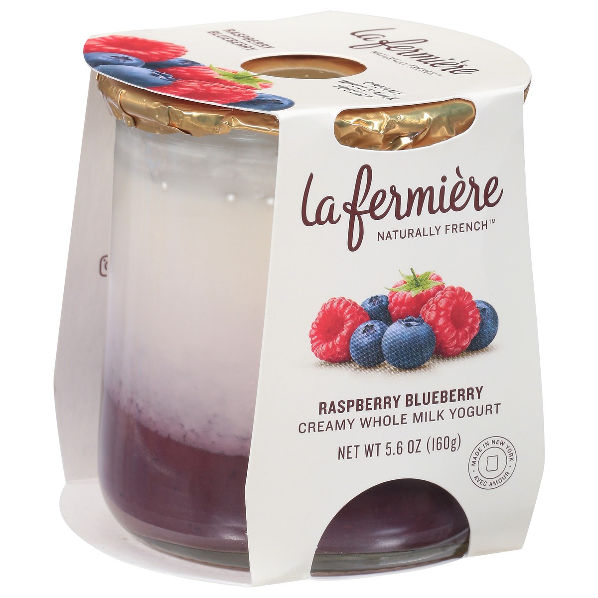 slide 8 of 9, La Fermière Creamy Whole Milk Raspberry Blueberry Yogurt 5.6 oz, 5.6 oz