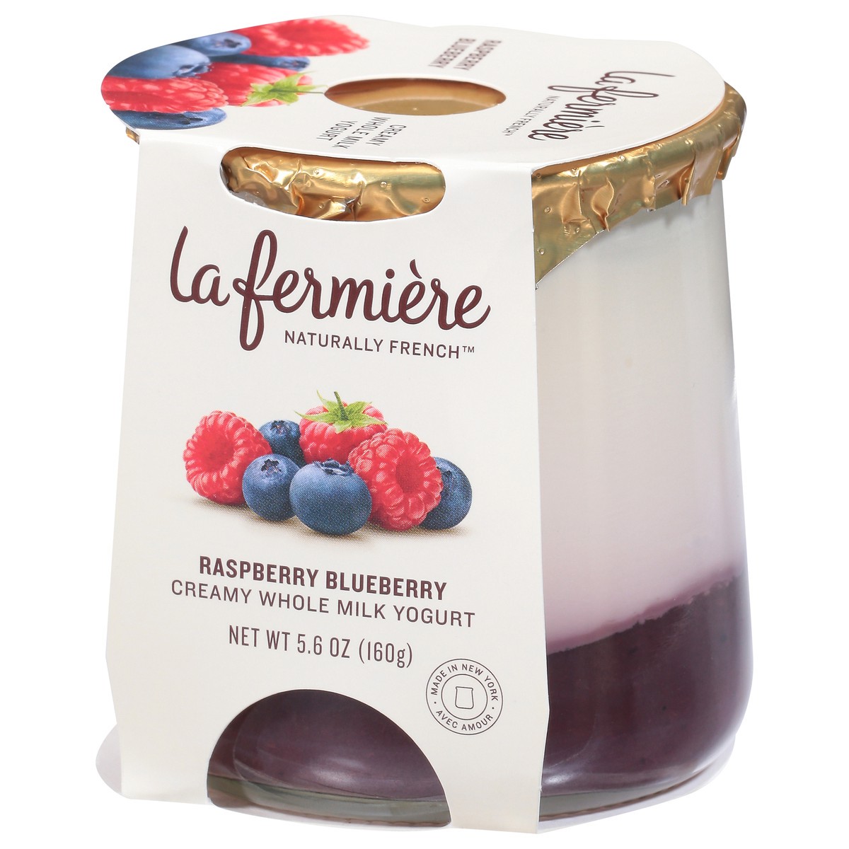 slide 2 of 9, La Fermière Creamy Whole Milk Raspberry Blueberry Yogurt 5.6 oz, 5.6 oz