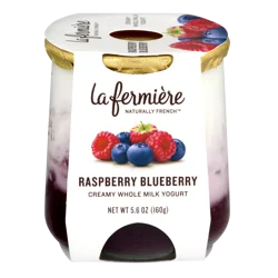 La Fermière Creamy Whole Milk Raspberry Blueberry Yogurt 5.6 oz