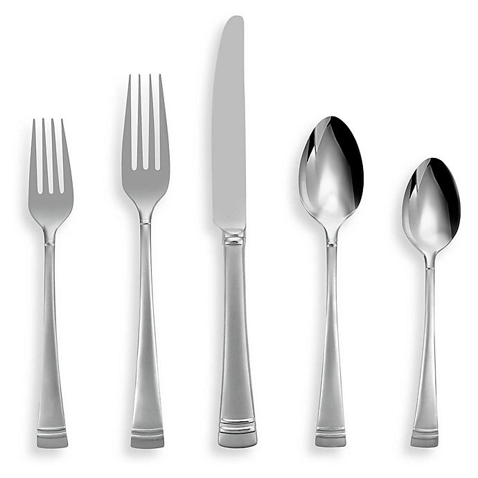 slide 1 of 1, Lenox Federal Platinum Frosted Flatware Set, 20 ct