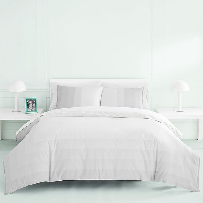 slide 1 of 1, Now House by Jonathan Adler Vally Reversible Full/Queen Duvet Cover Set - Grey, 3 ct