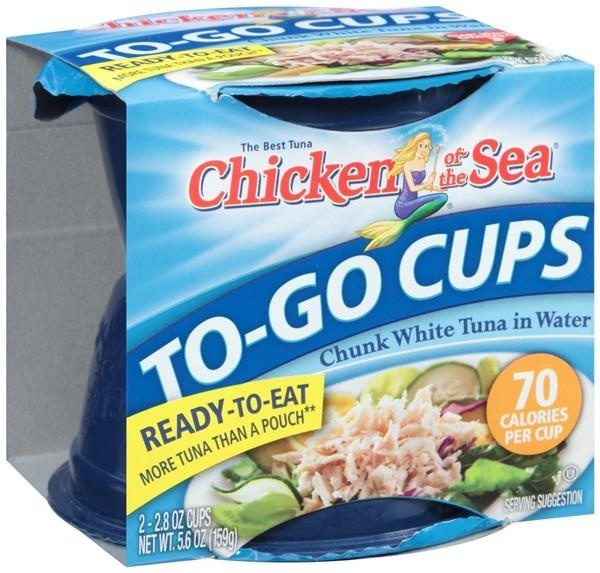 slide 1 of 1, Chicken of the Sea Chunk White Tuna in Water To-Go Cups, 2 ct; 2.8 oz