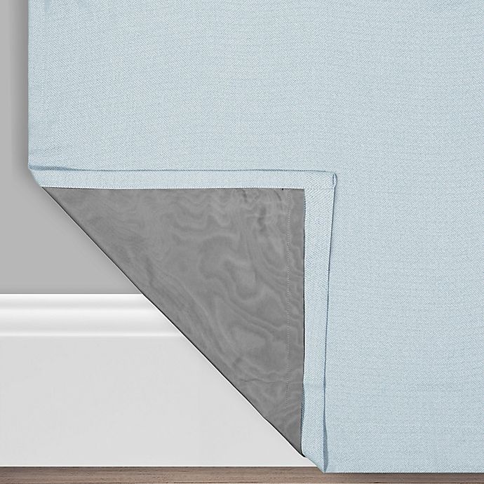 slide 3 of 3, Brookstone Zadie Grommet 100% Blackout Window Curtain Panel - Arctic Blue, 95 in