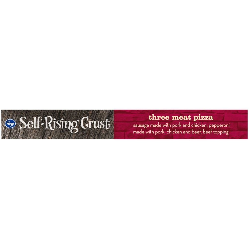 slide 3 of 4, Kroger Three Meat Pizza Self Rising Crust, 29.8 oz