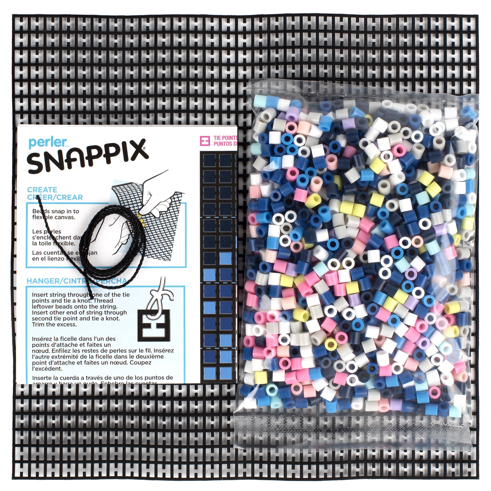 slide 4 of 7, Perler Snappix Astro Kitty Bead Craft Kit, 7.75 in x 7.75 in